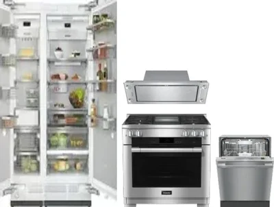 5 Piece Package Includes Refrigerator, Freezer, Range, Hood And Dishwasher