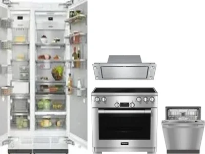 5 Piece Package Includes Refrigerator, Freezer, Range, Hood And Dishwasher