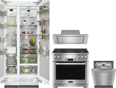 5 Piece Package Includes Refrigerator, Freezer, Range, Hood And Dishwasher