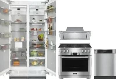 5 Piece Package Includes Refrigerator, Freezer, Range, Hood And Dishwasher