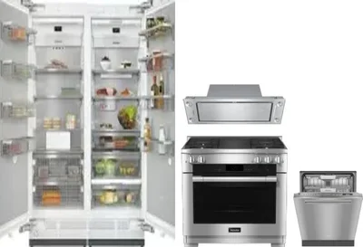 5 Piece Package Includes Refrigerator, Freezer, Range, Hood And Dishwasher