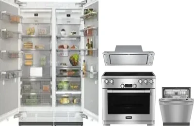 5 Piece Package Includes Refrigerator, Freezer, Range, Hood And Dishwasher