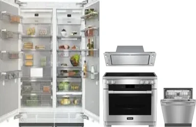 5 Piece Package Includes Refrigerator, Freezer, Range, Hood And Dishwasher
