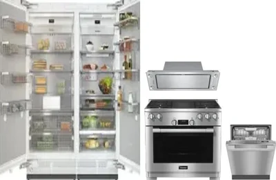 5 Piece Package Includes Refrigerator, Freezer, Range, Hood And Dishwasher