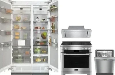 5 Piece Package Includes Refrigerator, Freezer, Range, Hood And Dishwasher