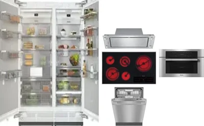 6 Piece Package Includes Refrigerator, Freezer, Cooktop, Wall Oven, Hood And Dishwasher