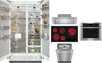 6 Piece Package Includes Refrigerator, Freezer, Cooktop, Wall Oven, Hood And Dishwasher