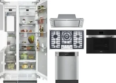 6 Piece Package Includes Refrigerator, Freezer, Cooktop, Wall Oven, Hood And Dishwasher