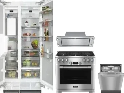 5 Piece Package Includes Refrigerator, Freezer, Range, Hood And Dishwasher
