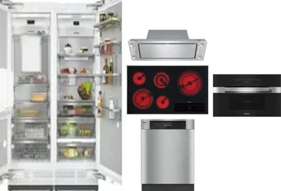 6 Piece Package Includes Refrigerator, Freezer, Cooktop, Wall Oven, Hood And Dishwasher