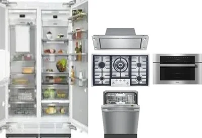 6 Piece Package Includes Refrigerator, Freezer, Cooktop, Wall Oven, Hood And Dishwasher