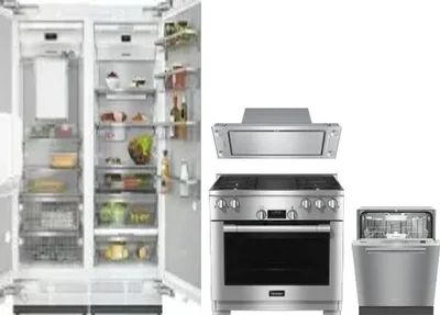 5 Piece Package Includes Refrigerator, Freezer, Range, Hood And Dishwasher