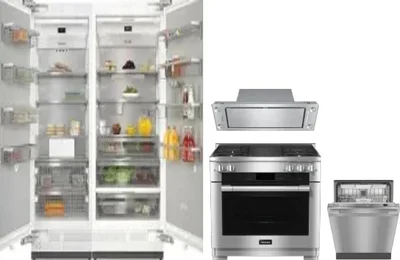 5 Piece Package Includes Refrigerator, Freezer, Range, Hood And Dishwasher