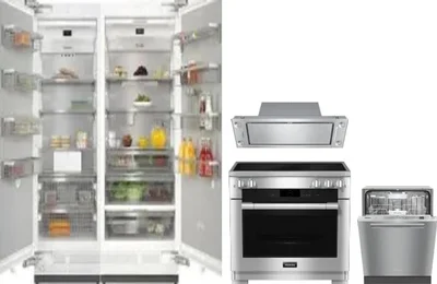5 Piece Package Includes Refrigerator, Freezer, Range, Hood And Dishwasher