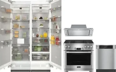 5 Piece Package Includes Refrigerator, Freezer, Range, Hood And Dishwasher