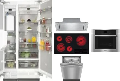 6 Piece Package Includes Refrigerator, Freezer, Cooktop, Wall Oven, Hood And Dishwasher