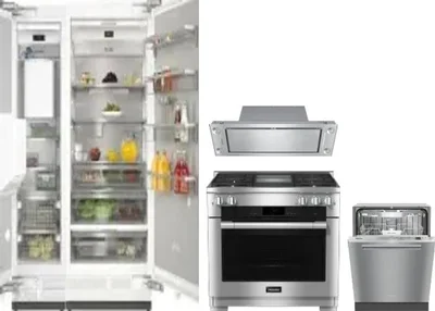 5 Piece Package Includes Refrigerator, Freezer, Range, Hood And Dishwasher