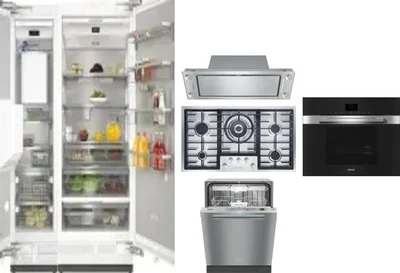 6 Piece Package Includes Refrigerator, Freezer, Cooktop, Wall Oven, Hood And Dishwasher