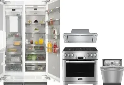 5 Piece Package Includes Refrigerator, Freezer, Range, Hood And Dishwasher