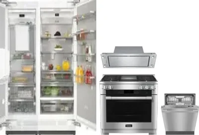 5 Piece Package Includes Refrigerator, Freezer, Range, Hood And Dishwasher