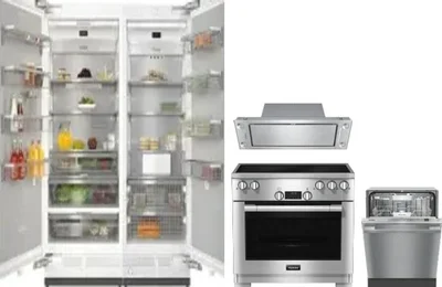 5 Piece Package Includes Refrigerator, Freezer, Range, Hood And Dishwasher