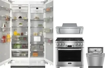 5 Piece Package Includes Refrigerator, Freezer, Range, Hood And Dishwasher
