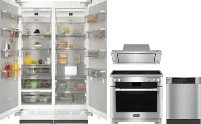 5 Piece Package Includes Refrigerator, Freezer, Range, Hood And Dishwasher