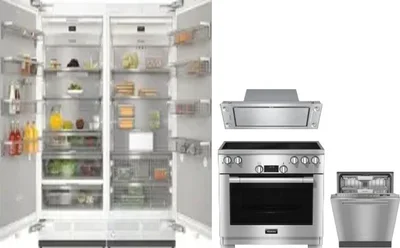 5 Piece Package Includes Refrigerator, Freezer, Range, Hood And Dishwasher
