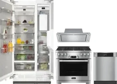 5 Piece Package Includes Refrigerator, Freezer, Range, Hood And Dishwasher