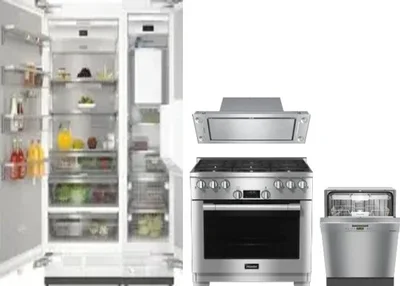 5 Piece Package Includes Refrigerator, Freezer, Range, Hood And Dishwasher