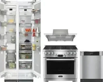5 Piece Package Includes Refrigerator, Freezer, Range, Hood And Dishwasher