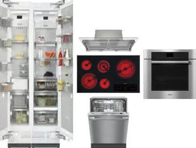 6 Piece Package Includes Refrigerator, Freezer, Cooktop, Wall Oven, Hood And Dishwasher