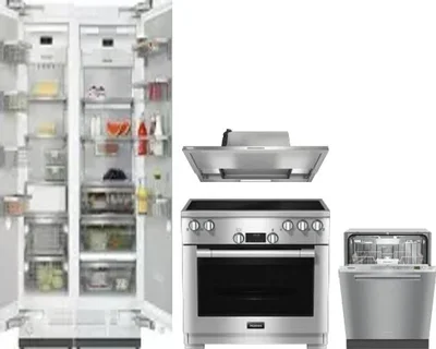 5 Piece Package Includes Refrigerator, Freezer, Range, Hood And Dishwasher
