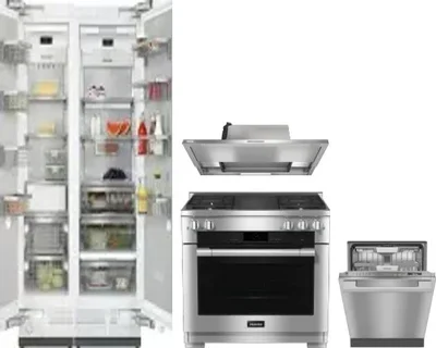 5 Piece Package Includes Refrigerator, Freezer, Range, Hood And Dishwasher