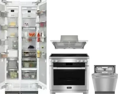 5 Piece Package Includes Refrigerator, Freezer, Range, Hood And Dishwasher