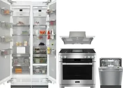 5 Piece Package Includes Refrigerator, Freezer, Range, Hood And Dishwasher