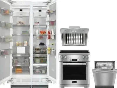 5 Piece Package Includes Refrigerator, Freezer, Range, Hood And Dishwasher