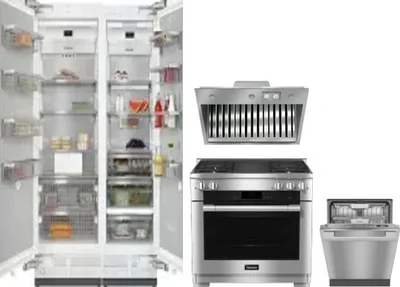 5 Piece Package Includes Refrigerator, Freezer, Range, Hood And Dishwasher