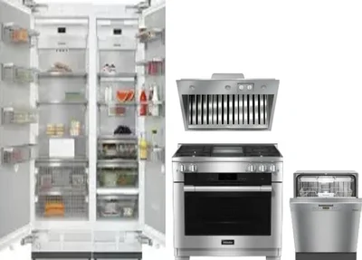 5 Piece Package Includes Refrigerator, Freezer, Range, Hood And Dishwasher