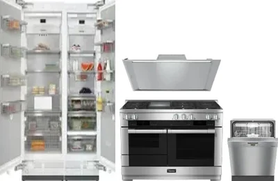 5 Piece Package Includes Refrigerator, Freezer, Range, Hood And Dishwasher