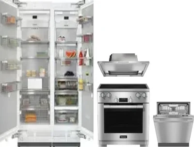 5 Piece Package Includes Refrigerator, Freezer, Range, Hood And Dishwasher