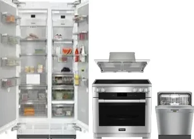 5 Piece Package Includes Refrigerator, Freezer, Range, Hood And Dishwasher