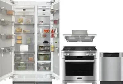 5 Piece Package Includes Refrigerator, Freezer, Range, Hood And Dishwasher