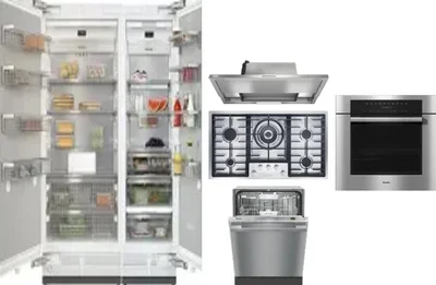 6 Piece Package Includes Refrigerator, Freezer, Cooktop, Wall Oven, Hood And Dishwasher