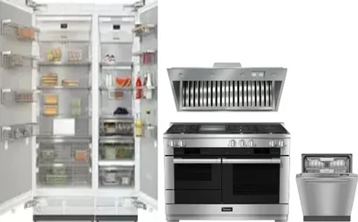 5 Piece Package Includes Refrigerator, Freezer, Range, Hood And Dishwasher