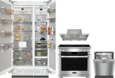 5 Piece Package Includes Refrigerator, Freezer, Range, Hood And Dishwasher