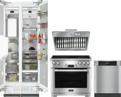 5 Piece Package Includes Refrigerator, Freezer, Range, Hood And Dishwasher