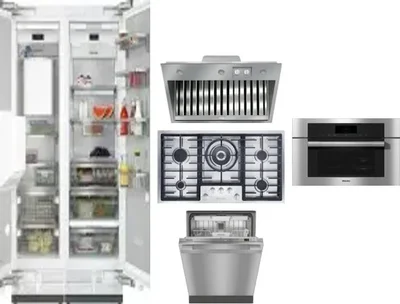 6 Piece Package Includes Refrigerator, Freezer, Cooktop, Wall Oven, Hood And Dishwasher