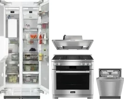 5 Piece Package Includes Refrigerator, Freezer, Range, Hood And Dishwasher