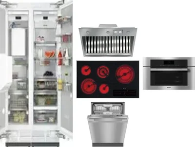 6 Piece Package Includes Refrigerator, Freezer, Cooktop, Wall Oven, Hood And Dishwasher
